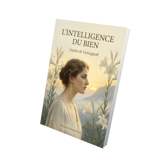 Livre L’intelligence du bien par Jeanne de Vietinghoff - Vue 3D - Editions Remanence