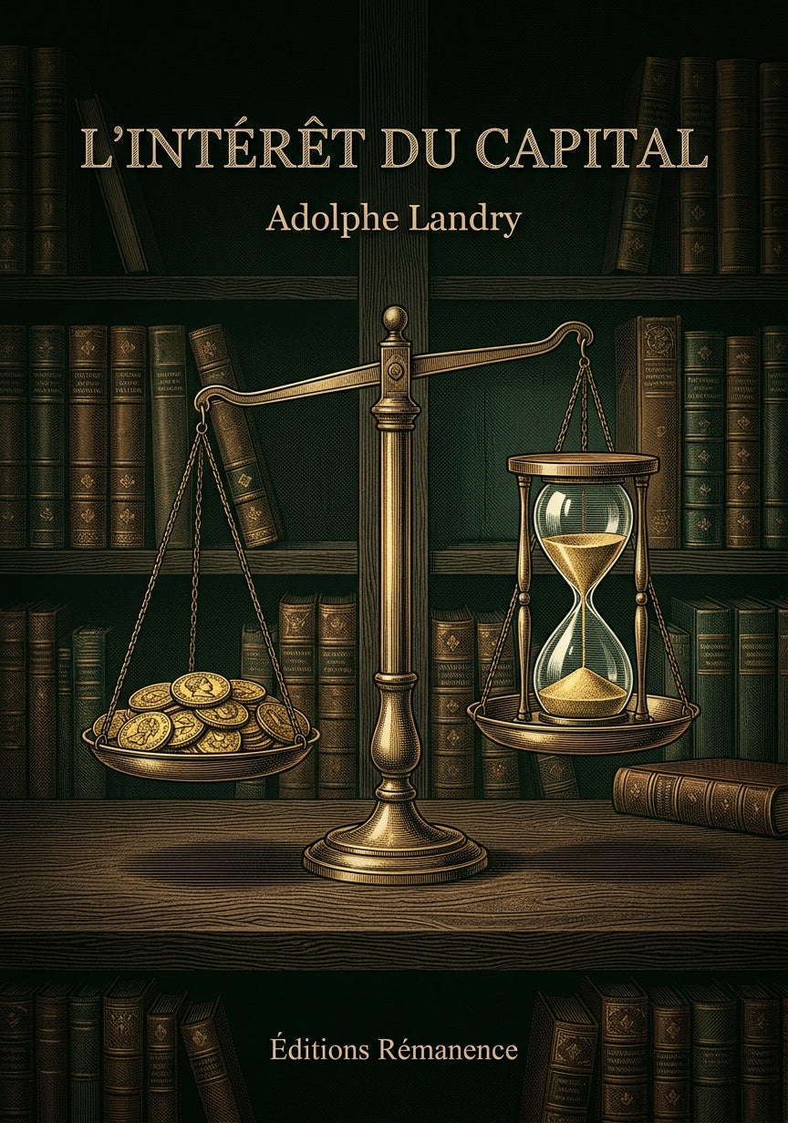 Livre L’intérêt du capital par Adolphe Landry - Couverture - Editions Remanence