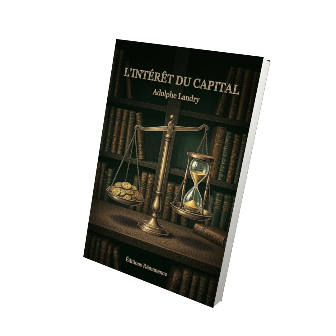 Livre L’intérêt du capital par Adolphe Landry - Vue 3D - Editions Remanence