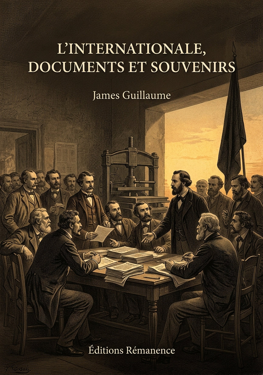 Livre L’Internationale, documents et souvenirs par James Guillaume - Couverture - Editions Remanence