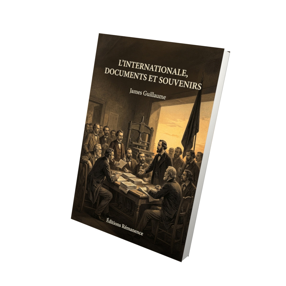 Livre L’Internationale, documents et souvenirs par James Guillaume - Vue 3D - Editions Remanence