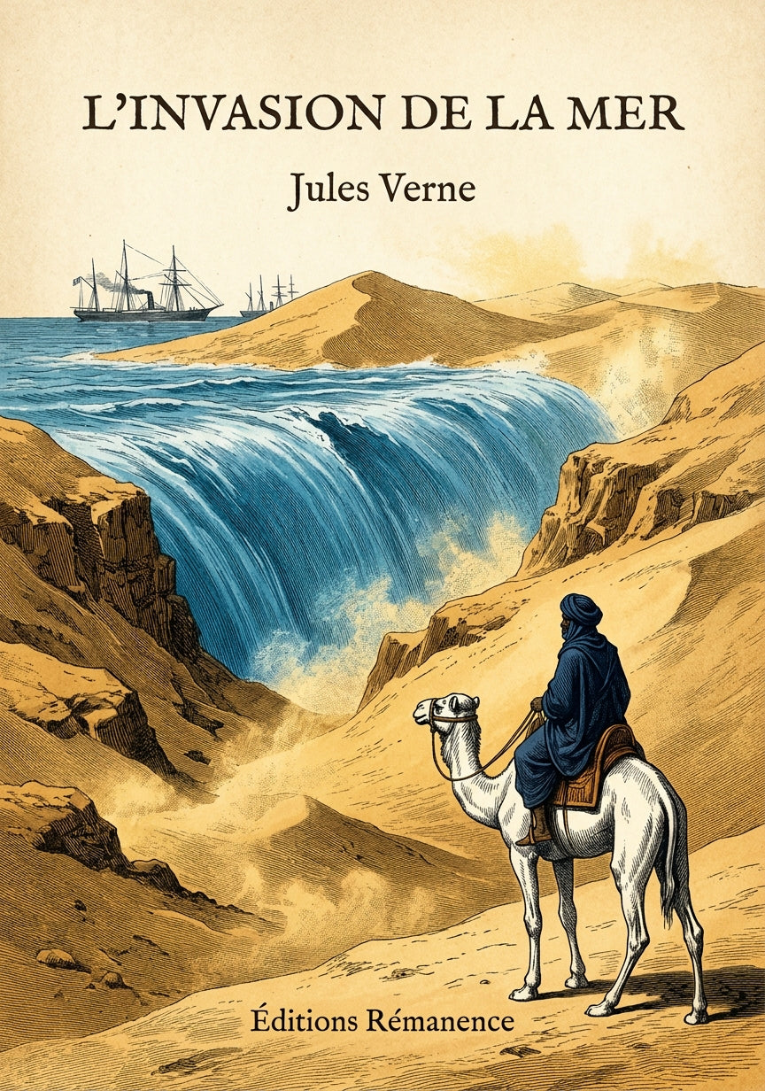 Livre L’Invasion de la mer par Jules Verne - Couverture - Editions Remanence