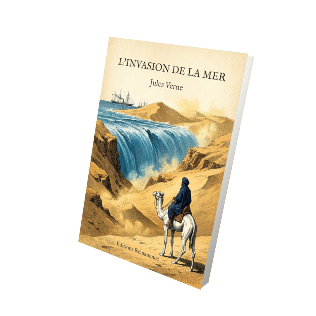 Livre L’Invasion de la mer par Jules Verne - Vue 3D - Editions Remanence