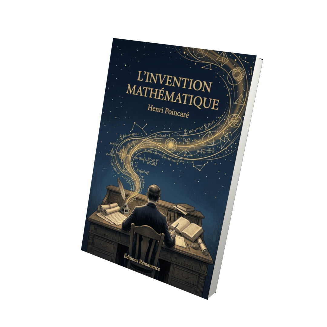 Livre L’Invention mathématique par Henri Poincaré - Vue 3D - Editions Remanence