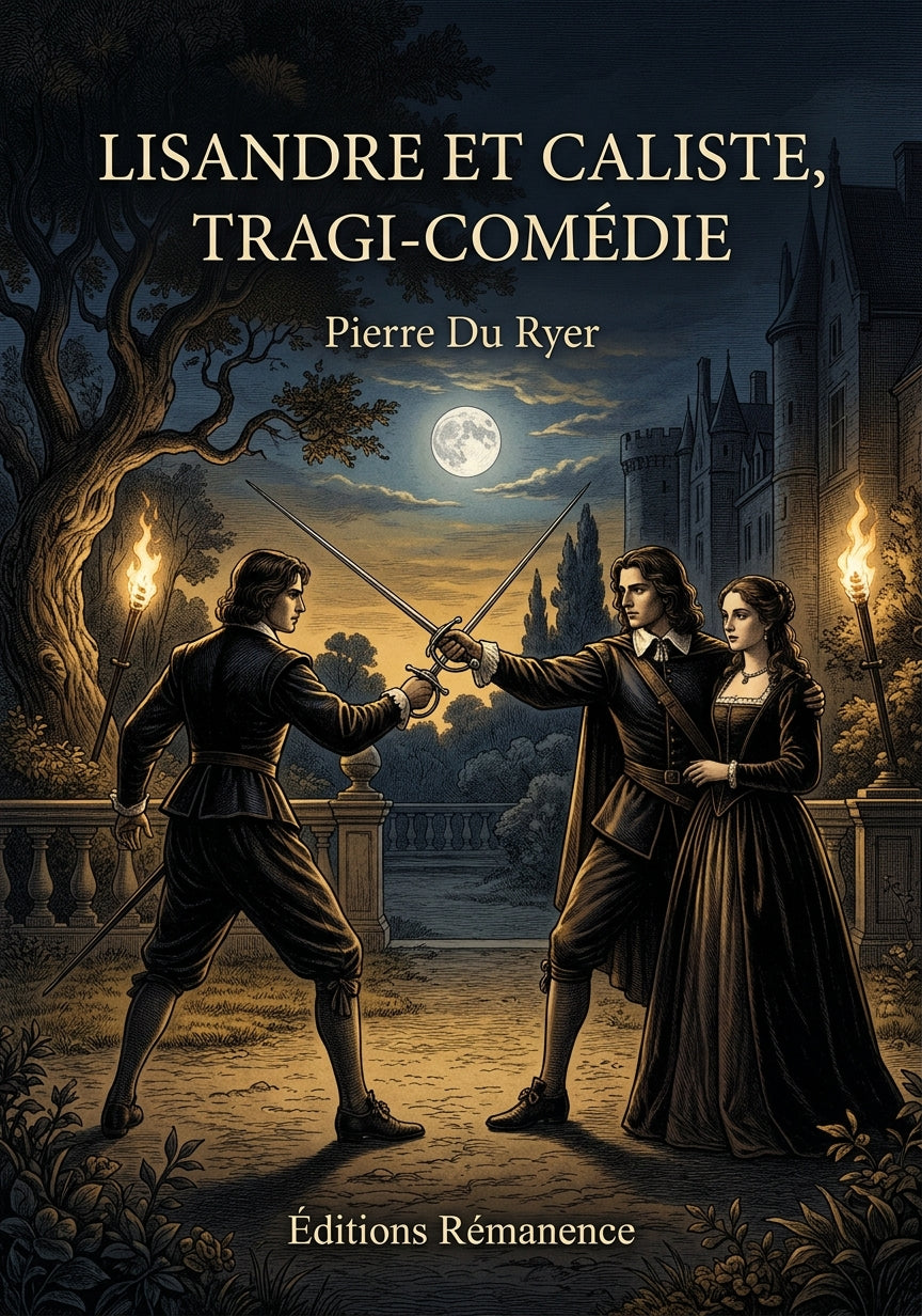 Livre Lisandre et Caliste, tragi-comédie par Pierre Du Ryer - Couverture - Editions Remanence