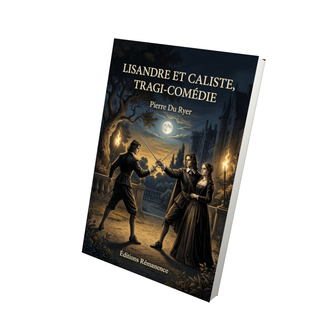 Livre Lisandre et Caliste, tragi-comédie par Pierre Du Ryer - Vue 3D - Editions Remanence