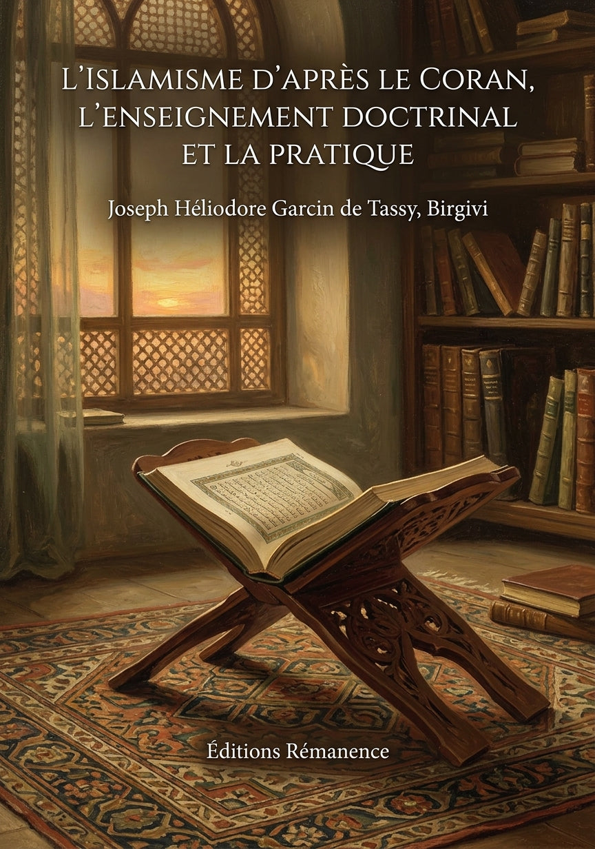 Livre L’Islamisme d’après le Coran, l’enseignement doctrinal et la pratique par Joseph Héliodore Garcin de Tassy, Birgivi - Couverture - Editions Remanence