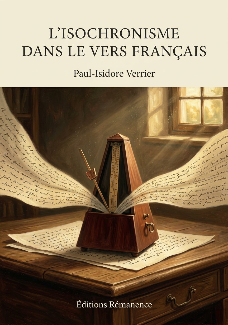 Livre L’Isochronisme dans le vers français par Paul-Isidore Verrier - Couverture - Editions Remanence