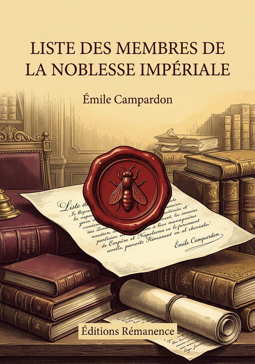 Livre Liste des membres de la noblesse impériale par Émile Campardon - Couverture - Editions Remanence
