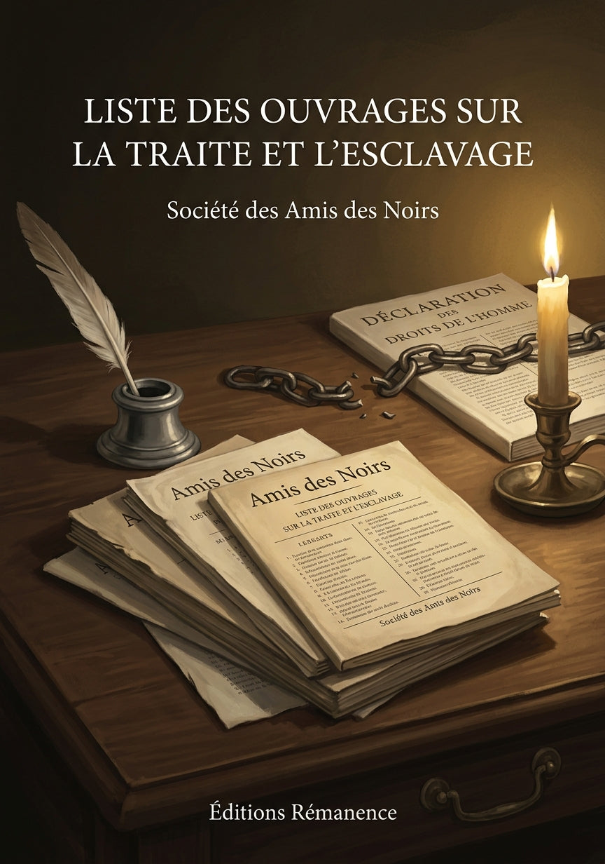 Livre Liste des ouvrages sur la traite et l'esclavage par Société des Amis des Noirs - Couverture - Editions Remanence