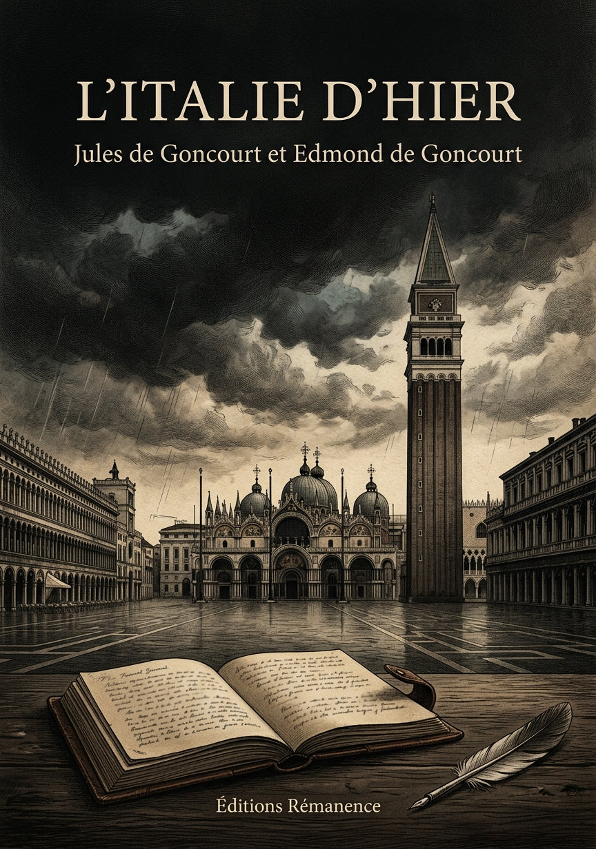 Livre L’Italie d’hier par Jules de Goncourt et Edmond de Goncourt - Couverture - Editions Remanence