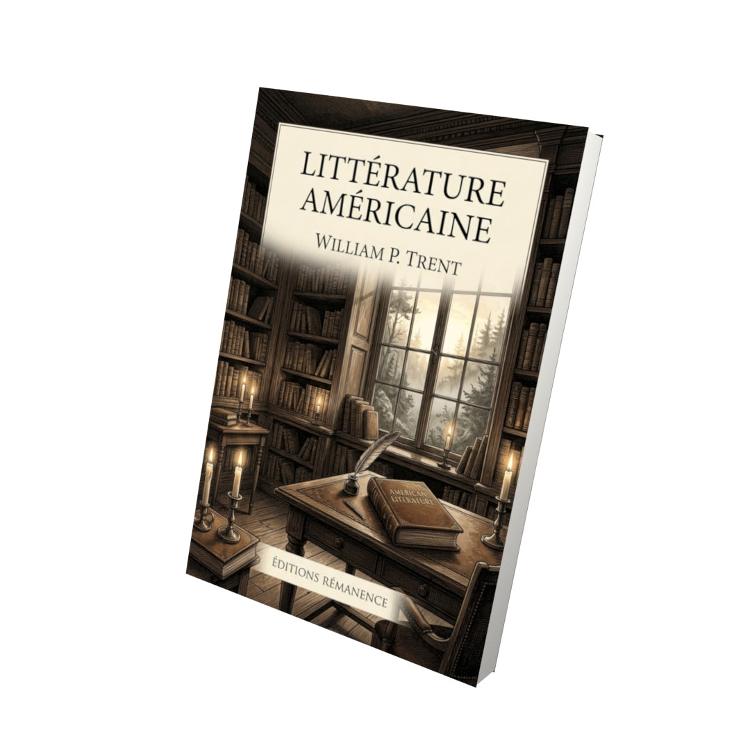 Livre Littérature américaine par William P. Trent - Vue 3D - Editions Remanence