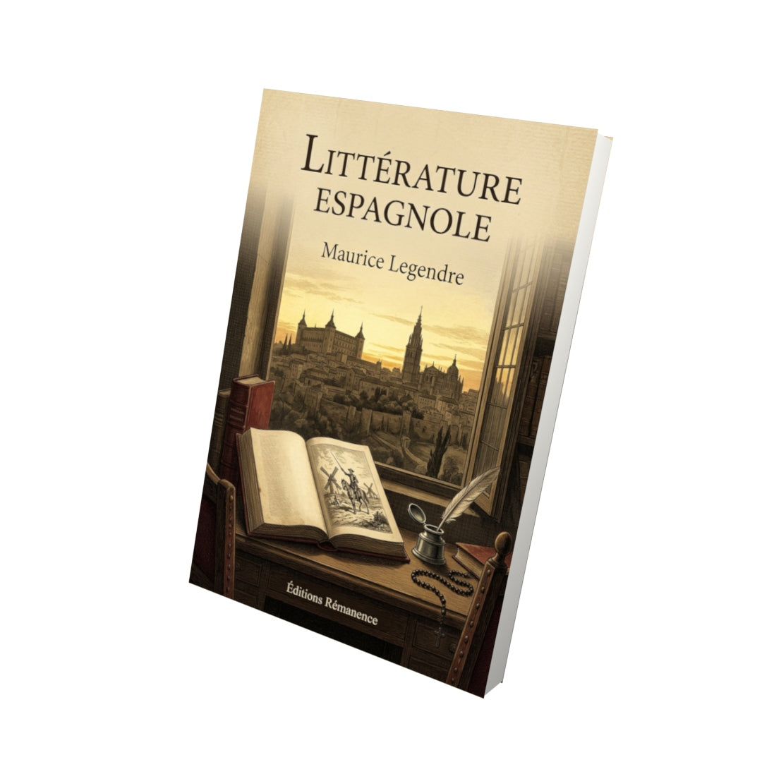 Livre Littérature espagnole - Maurice Legendre - Vue 3D - Editions Remanence