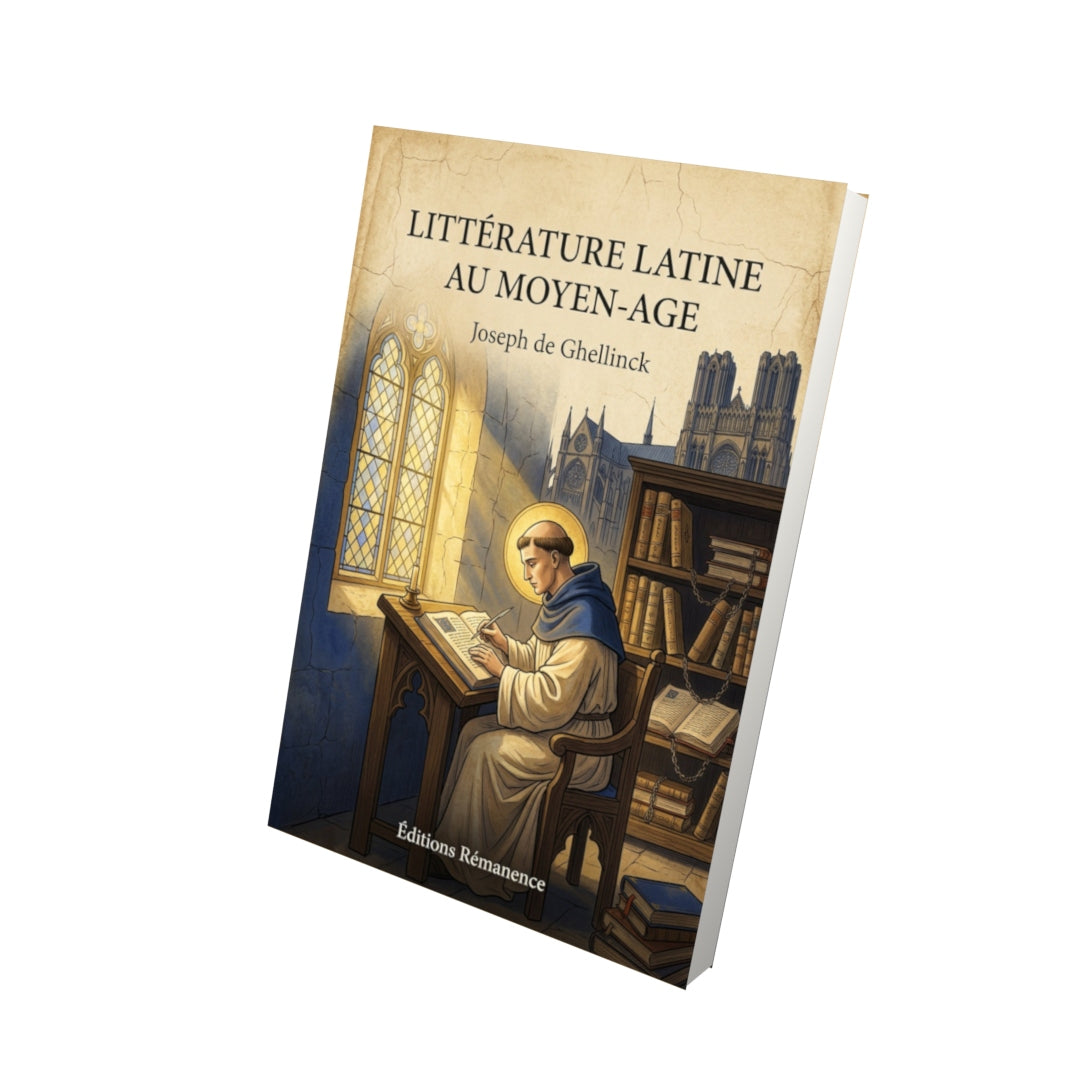 Livre Littérature latine au Moyen-Age - Joseph de Ghellinck - Vue 3D - Editions Remanence