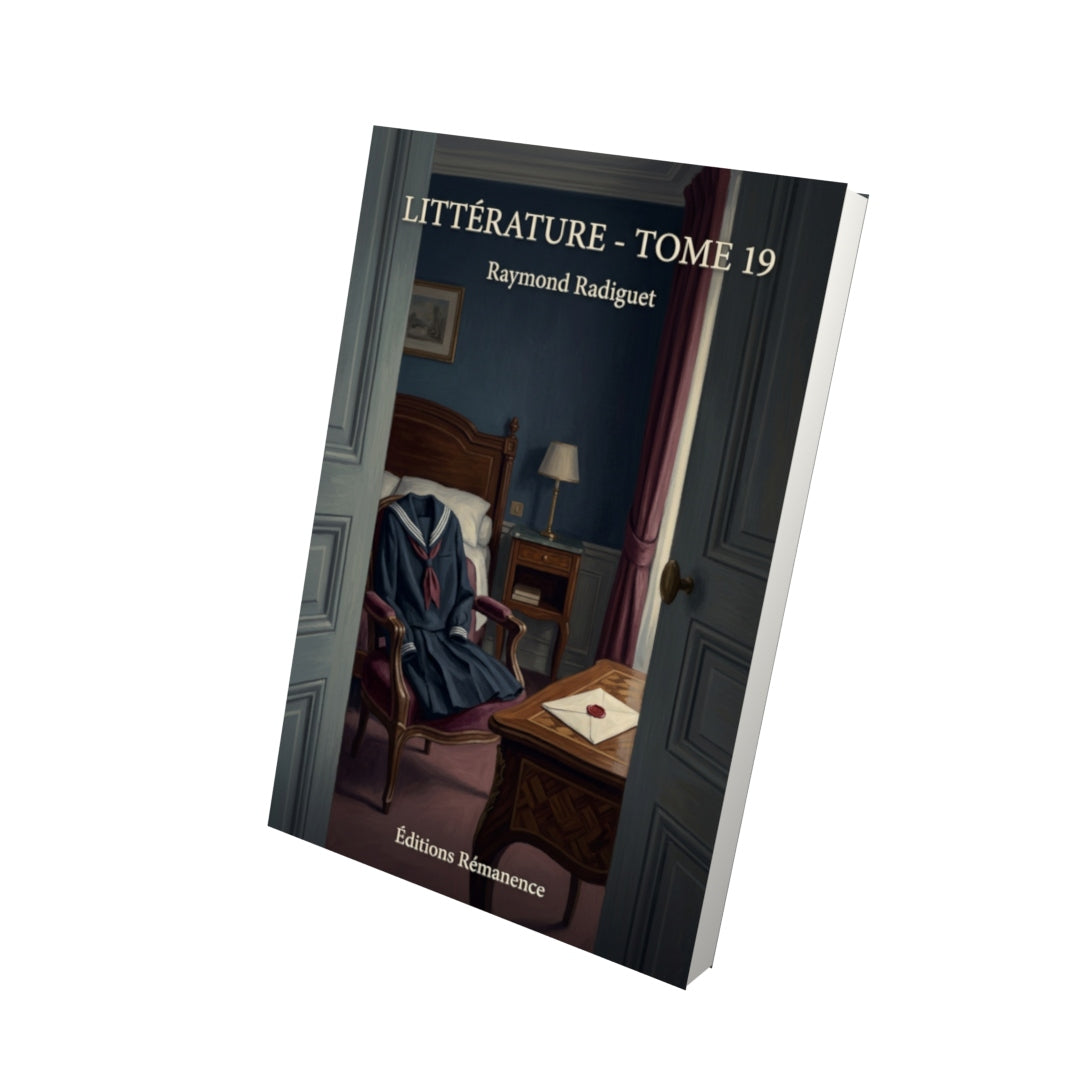Livre Littérature - Tome 19 par Raymond Radiguet - Vue 3D - Editions Remanence