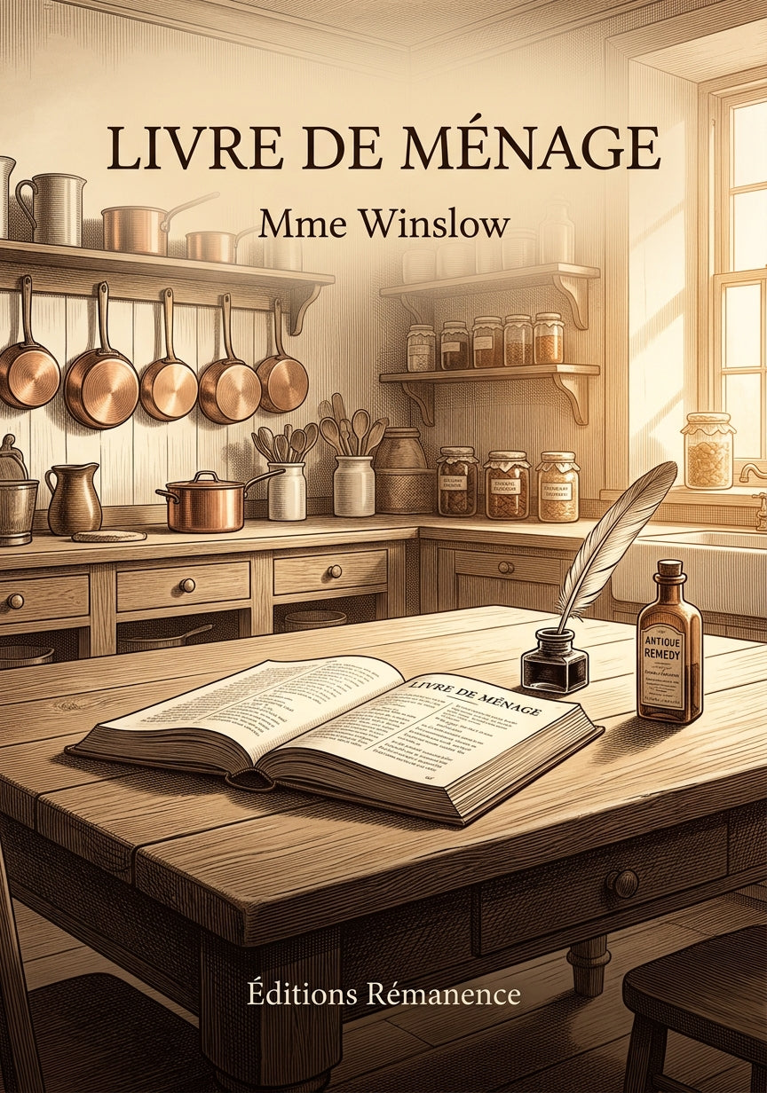 Livre Livre de ménage par Mme Winslow - Couverture - Editions Remanence