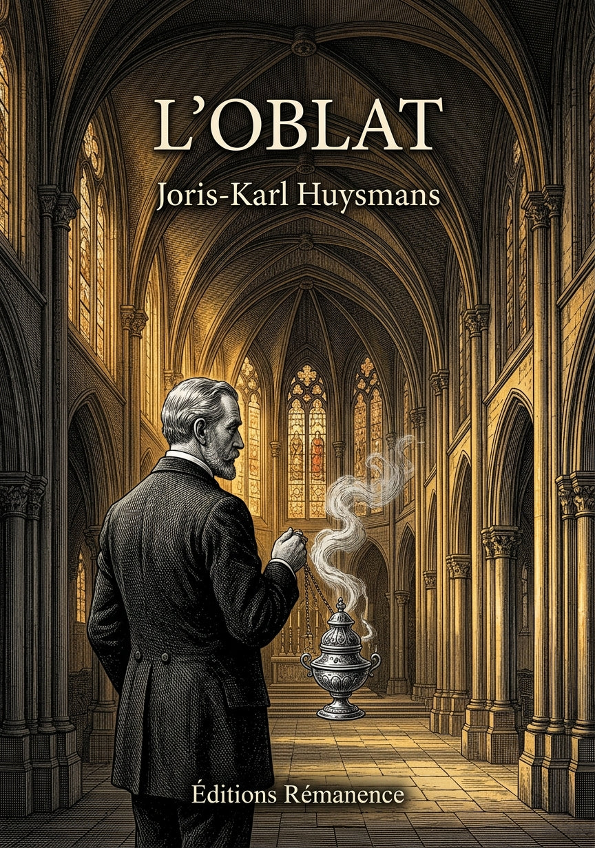 Livre L’Oblat par Joris-Karl Huysmans - Couverture - Editions Remanence