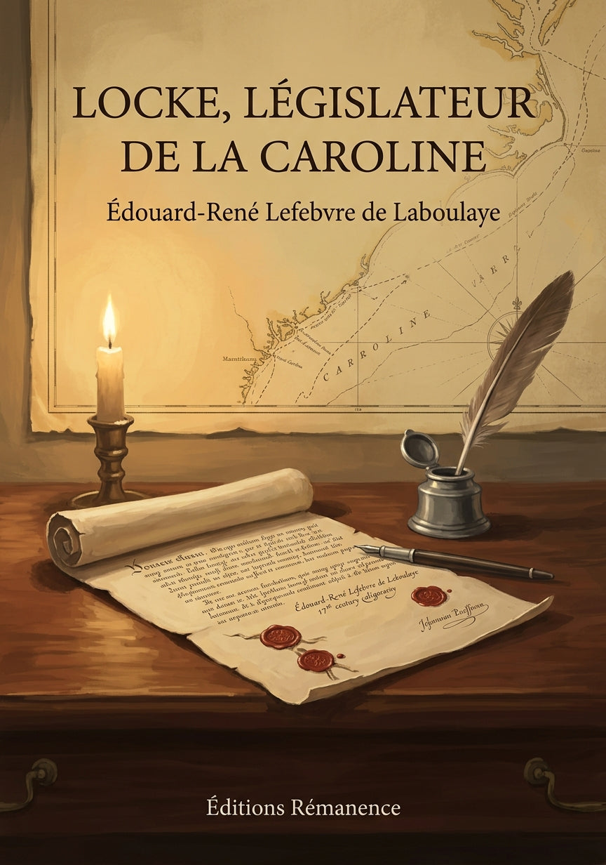Livre Locke, législateur de la Caroline par Édouard-René Lefebvre de Laboulaye - Couverture - Editions Remanence