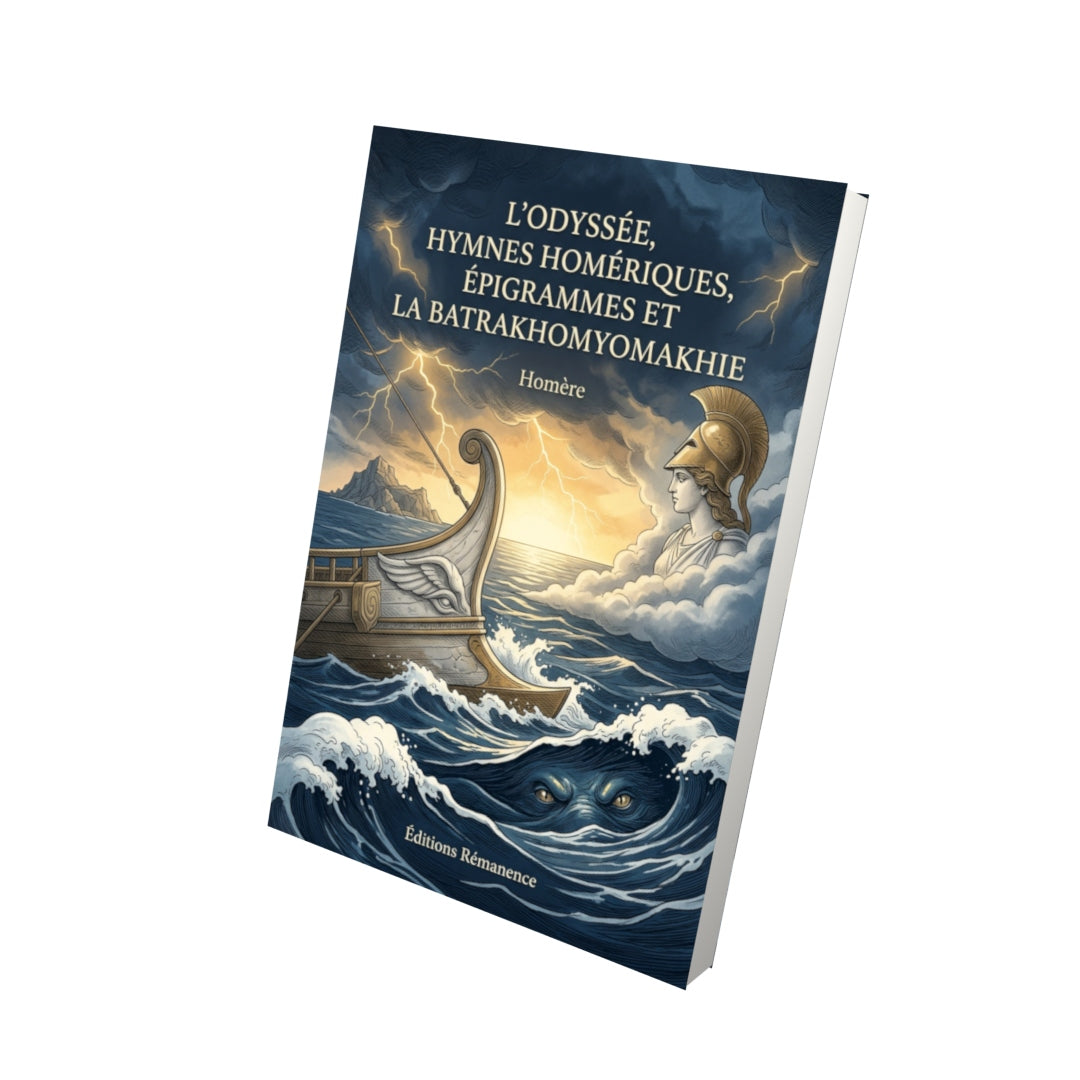 Livre L’Odyssée, Hymnes homériques, Épigrammes et La Batrakhomyomakhie par Homère - Vue 3D - Editions Remanence