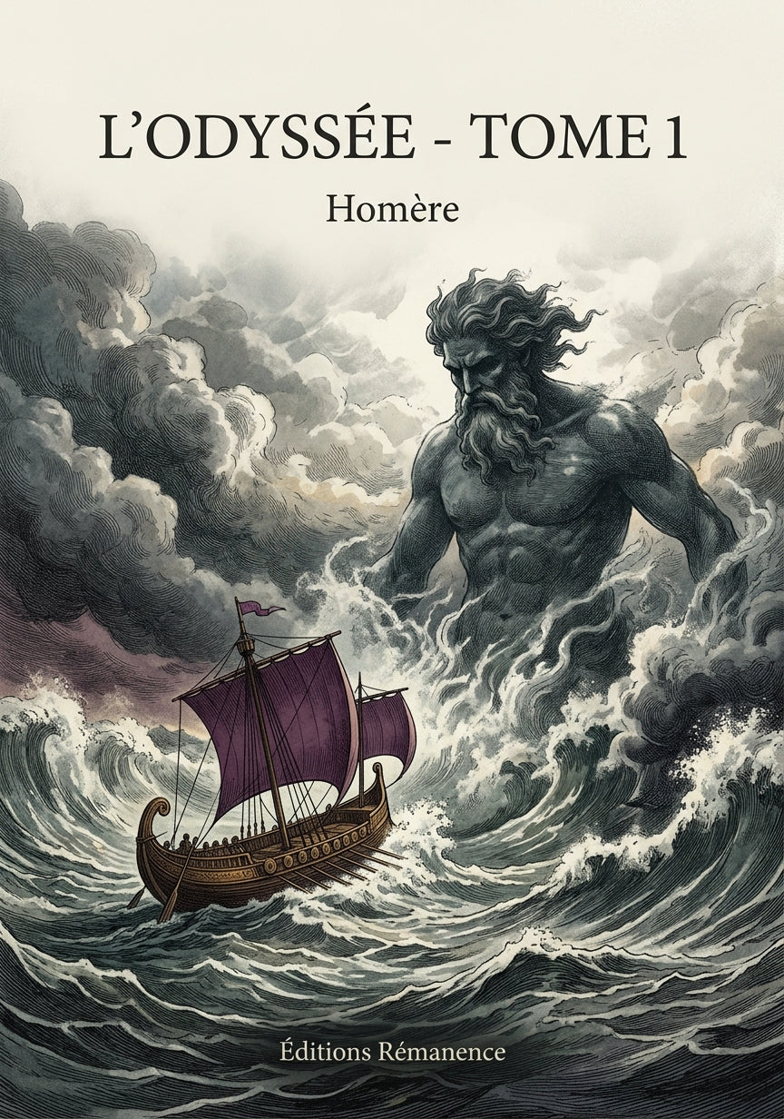 Livre L’Odyssée - Tome 1 par Homère - Couverture - Editions Remanence