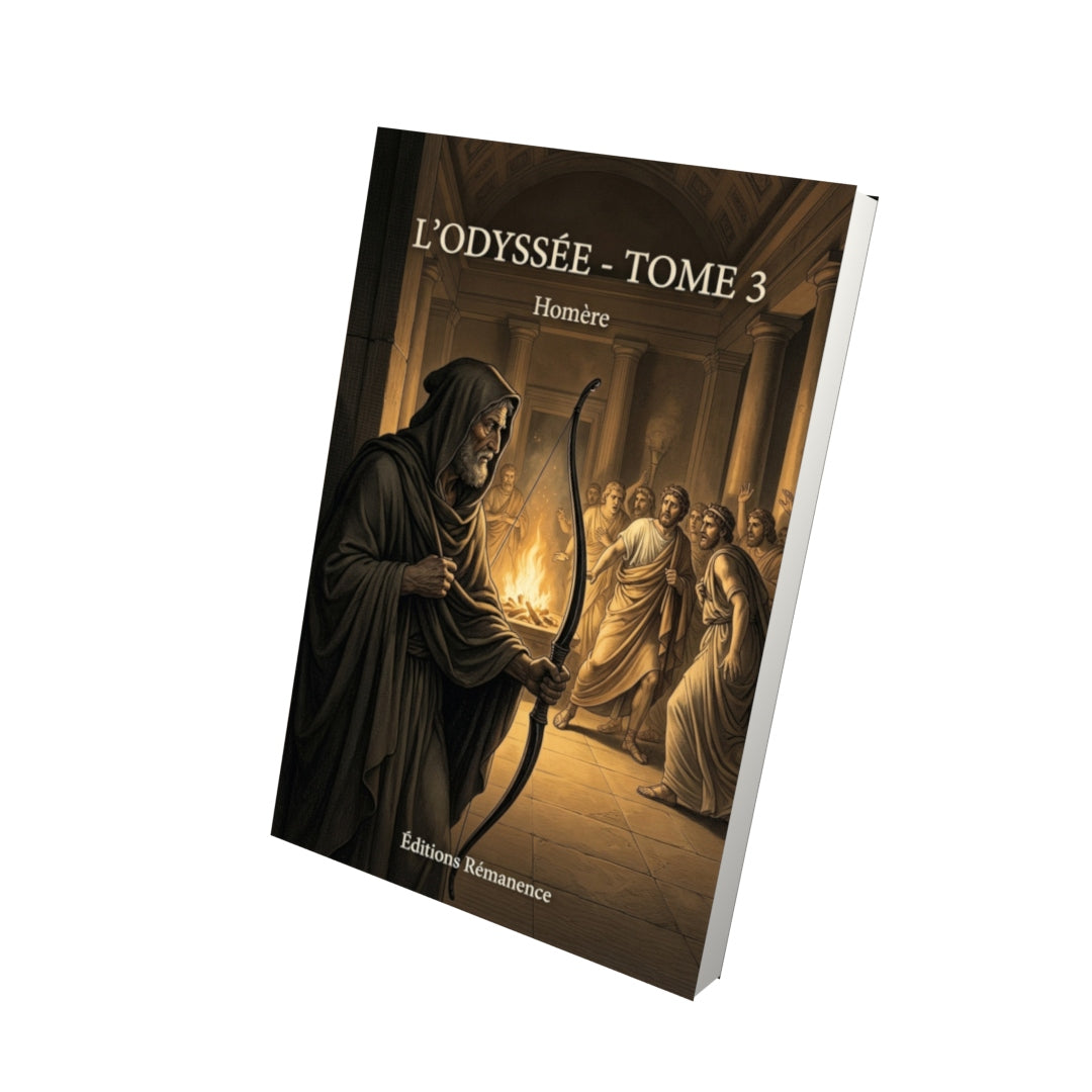 Livre L’Odyssée - Tome 3 par Homère - Vue 3D - Editions Remanence