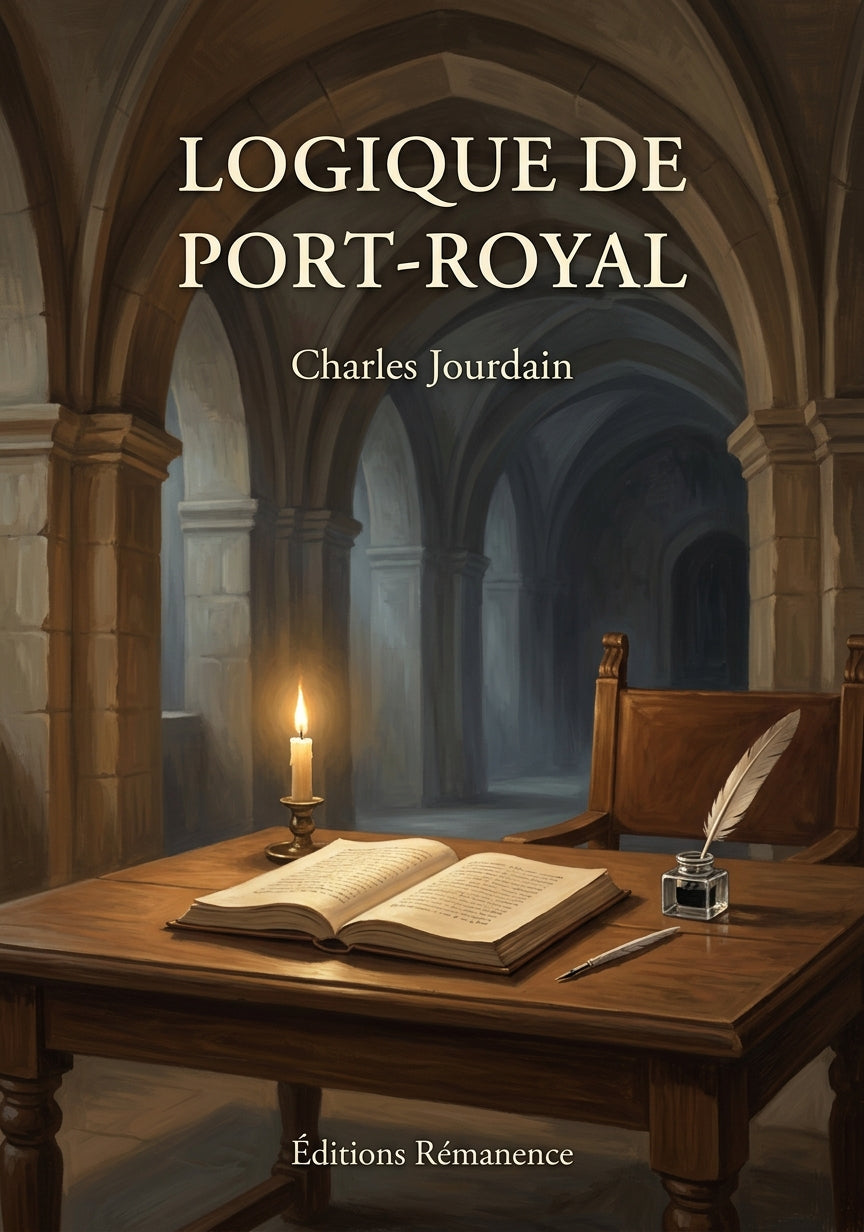 Livre Logique de Port-Royal par Charles Jourdain - Couverture - Editions Remanence