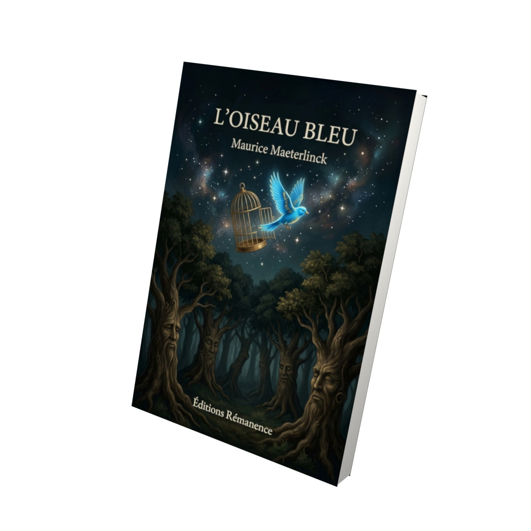 Livre L’Oiseau bleu par Maurice Maeterlinck - Vue 3D - Editions Remanence