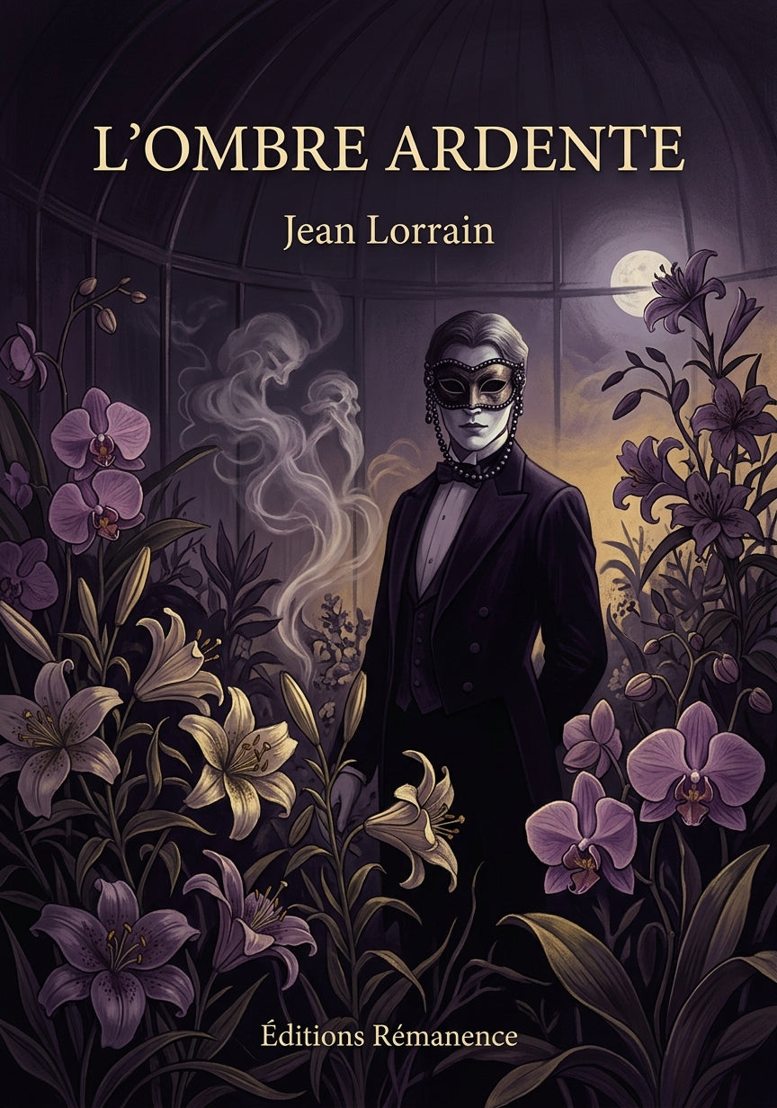 Livre L’Ombre ardente par Jean Lorrain - Couverture - Editions Remanence