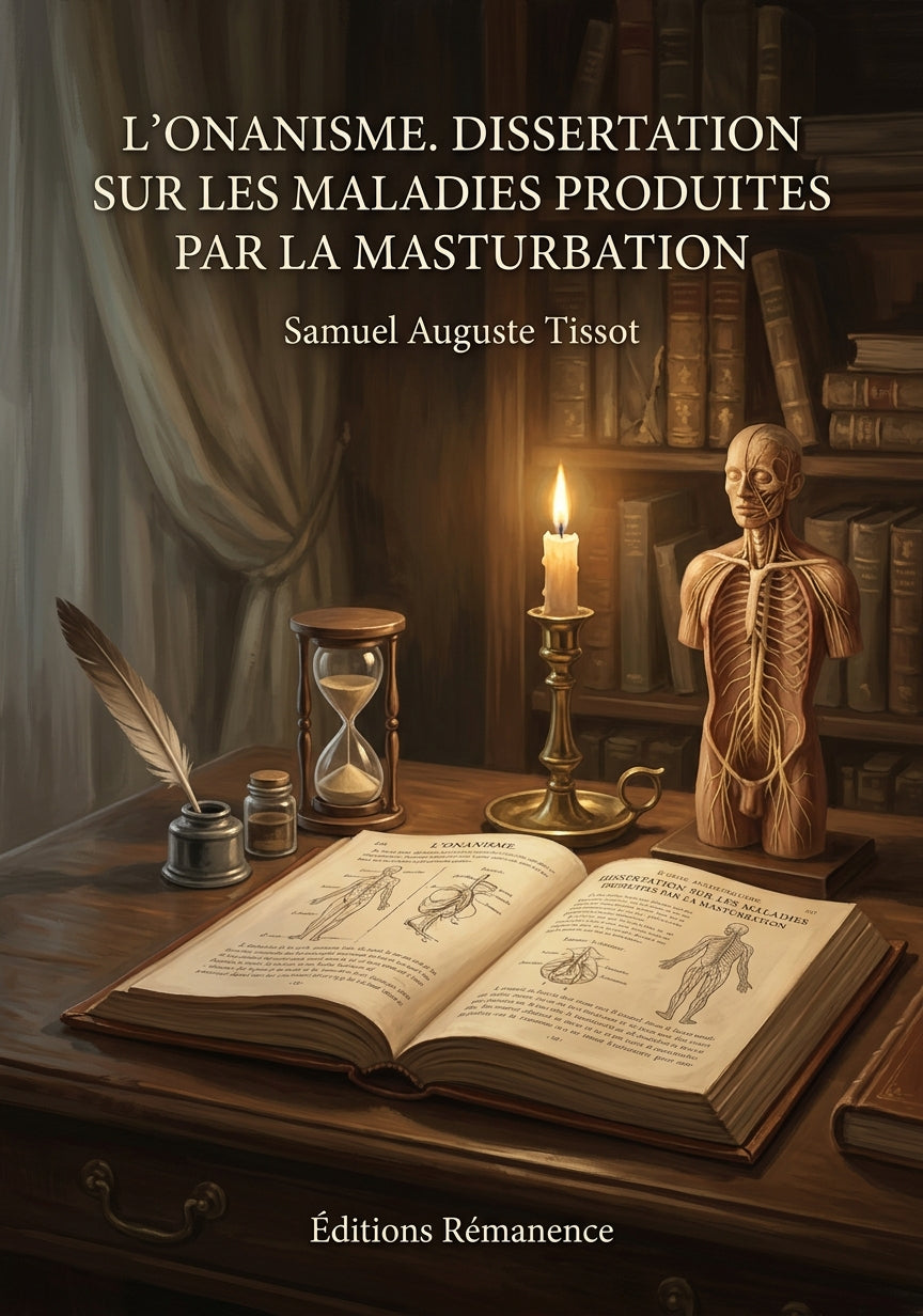Livre L’Onanisme. Dissertation sur les maladies produites par la masturbation par Samuel Auguste Tissot - Couverture - Editions Remanence