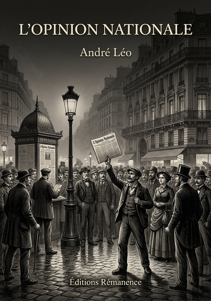 Livre L’opinion nationale par André Léo - Couverture - Editions Remanence