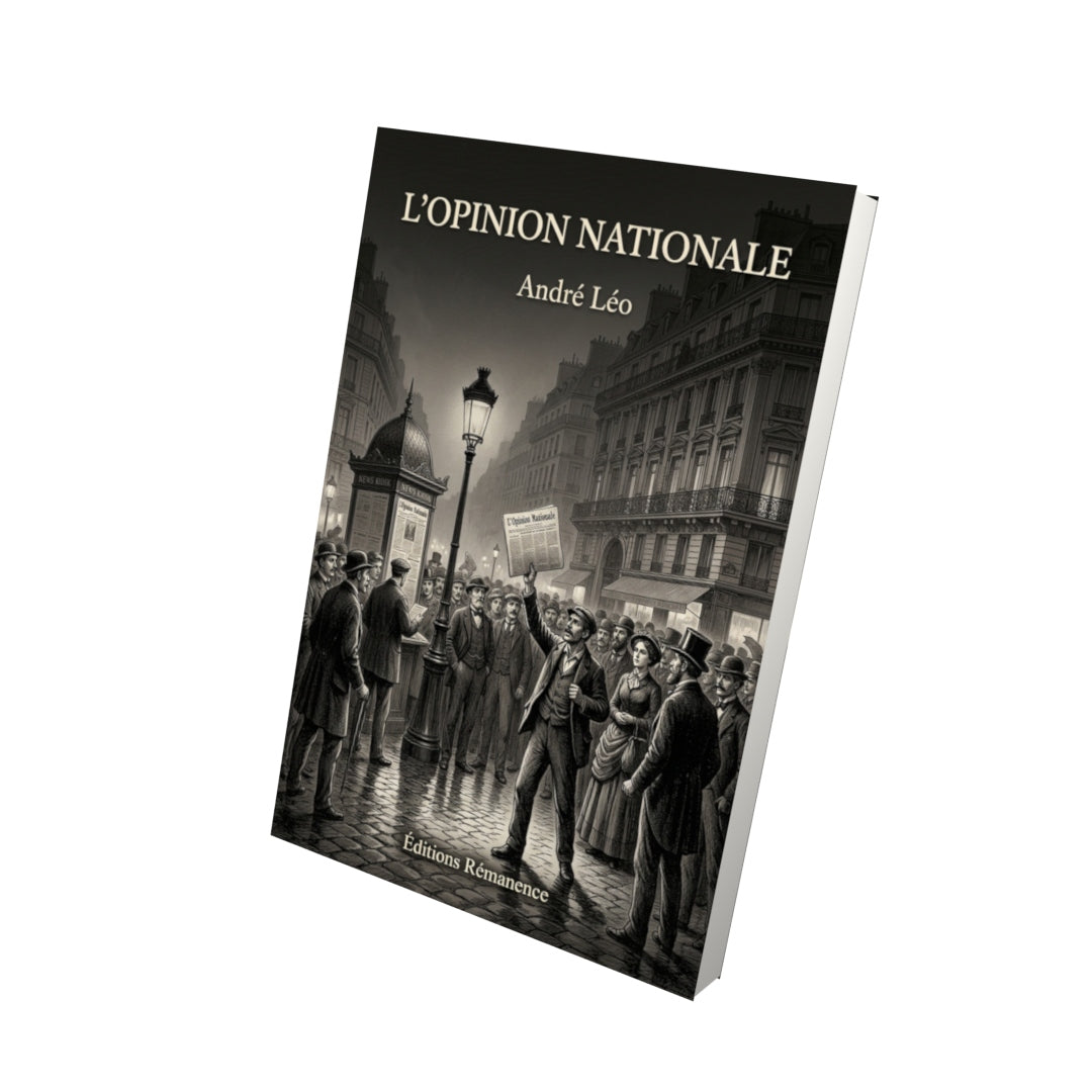 Livre L’opinion nationale par André Léo - Vue 3D - Editions Remanence
