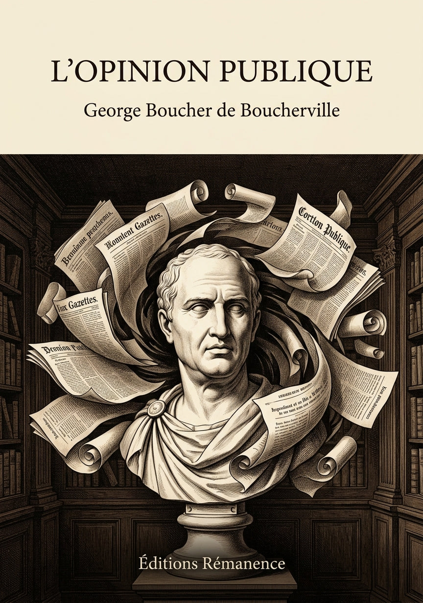 Livre L’Opinion publique par George Boucher de Boucherville - Couverture - Editions Remanence