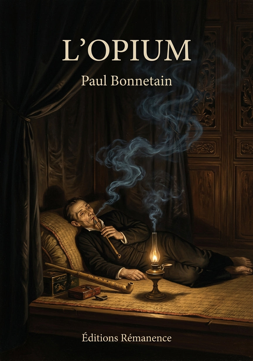 Livre L’opium par Paul Bonnetain - Couverture - Editions Remanence