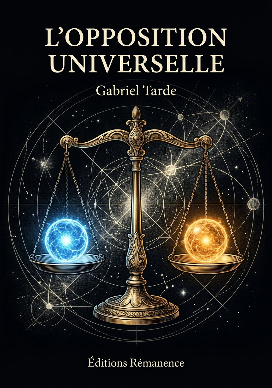Livre L’Opposition universelle par Gabriel Tarde - Couverture - Editions Remanence