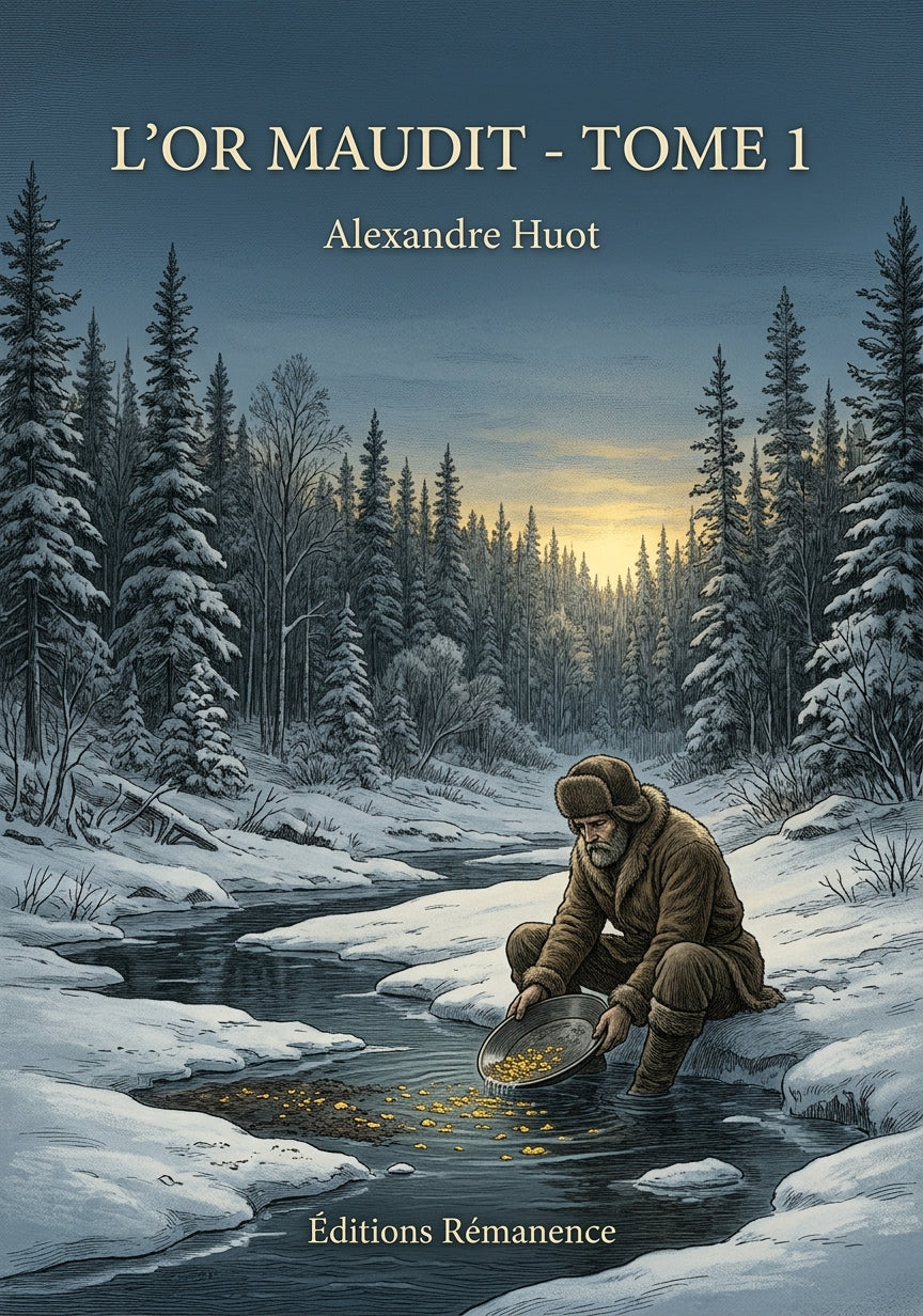 Livre L’or maudit - Tome 1 par Alexandre Huot - Couverture - Editions Remanence