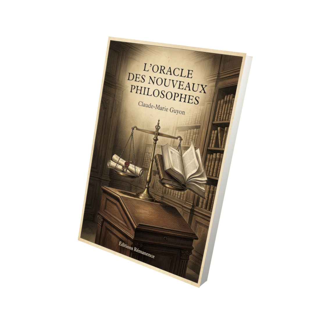 Livre L’Oracle des nouveaux philosophes par Claude-Marie Guyon - Vue 3D - Editions Remanence