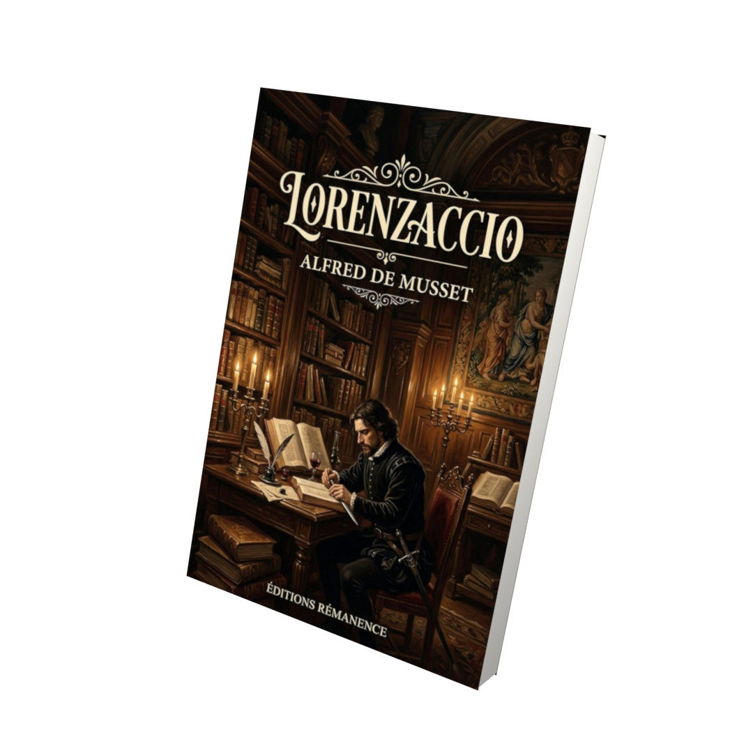Livre Lorenzaccio – Alfred de Musset - Vue 3D - Editions Remanence