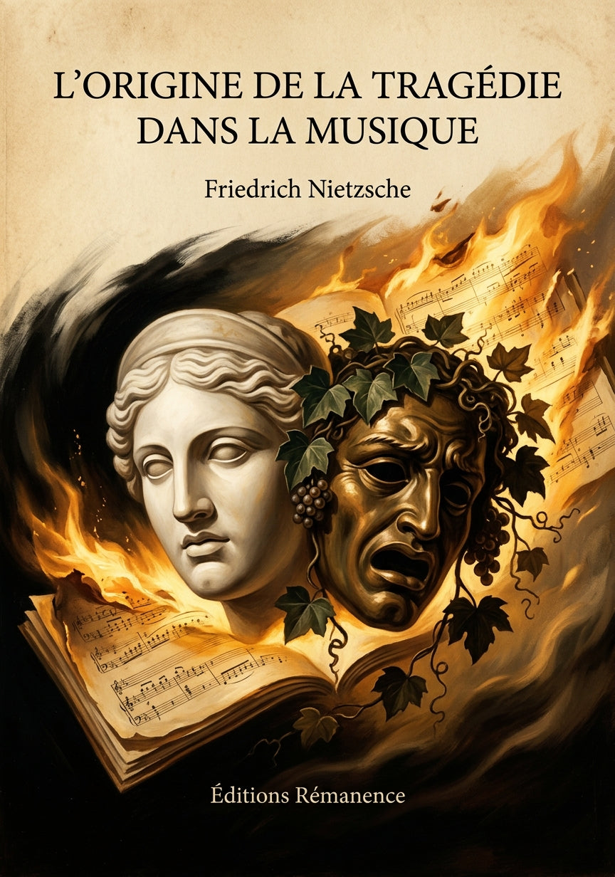 Livre L’Origine de la Tragédie dans la musique par Friedrich Nietzsche - Couverture - Editions Remanence