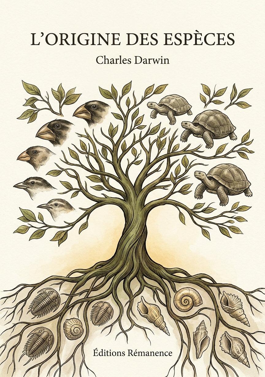 Livre L’Origine des espèces par Charles Darwin - Couverture - Editions Remanence