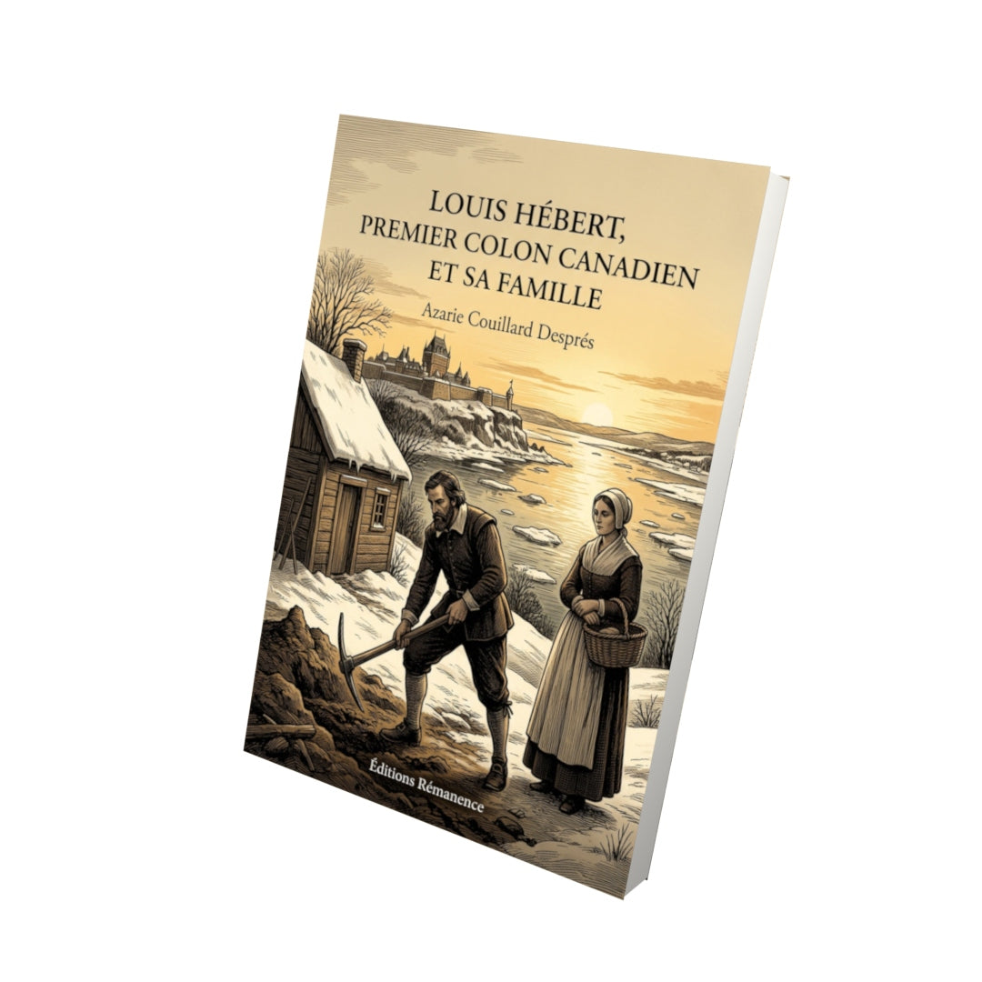 Livre Louis Hébert, premier colon canadien et sa famille - Azarie Couillard Després - Vue 3D - Editions Remanence