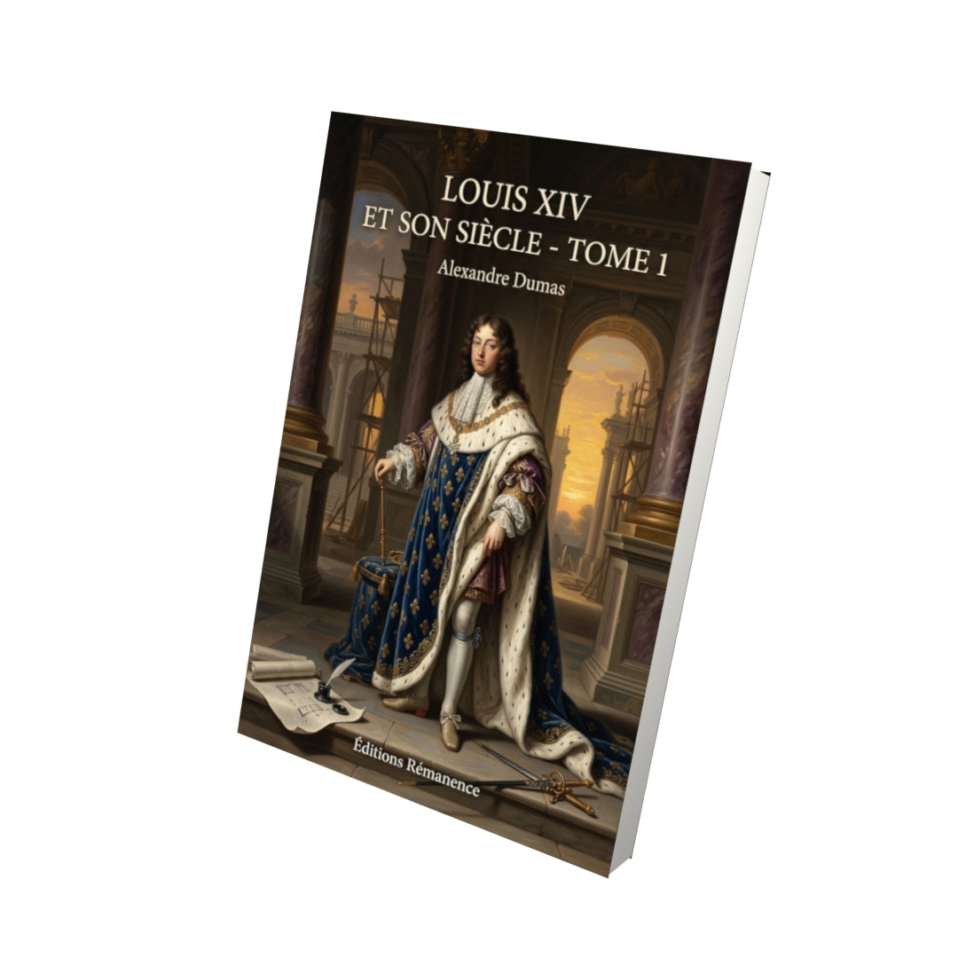 Livre Louis XIV et son siècle - Tome 1 par Alexandre Dumas - Vue 3D - Editions Remanence