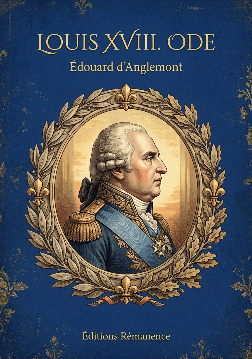 Livre Louis XVIII. ode par Édouard d’Anglemont - Couverture - Editions Remanence