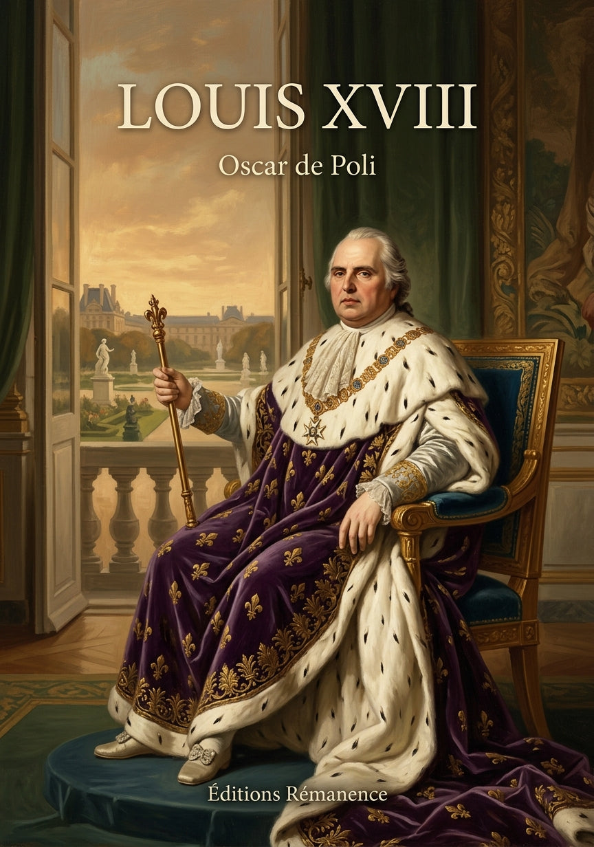 Livre Louis XVIII par Oscar de Poli - Couverture - Editions Remanence