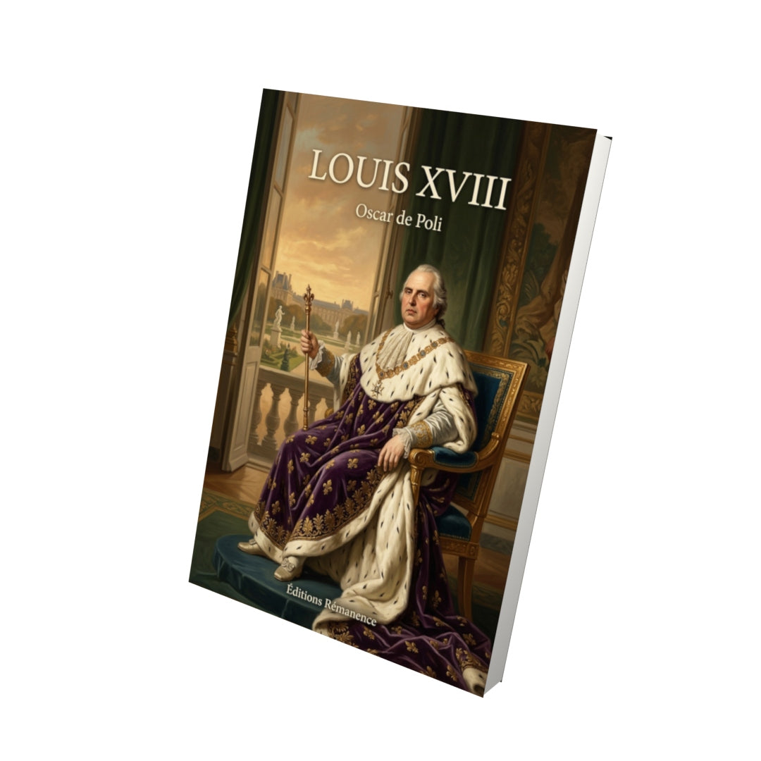 Livre Louis XVIII par Oscar de Poli - Vue 3D - Editions Remanence