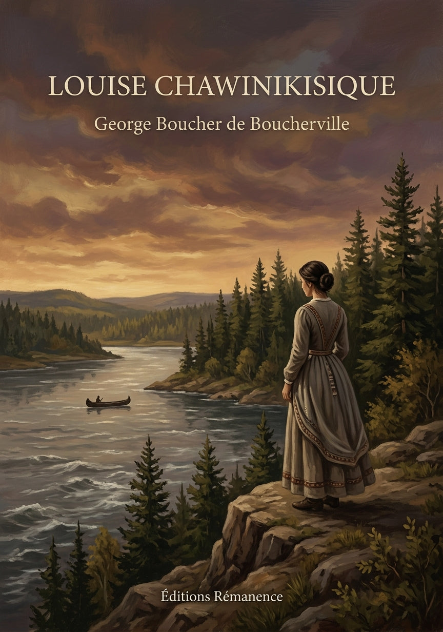 Livre Louise Chawinikisique par George Boucher de Boucherville - Couverture - Editions Remanence