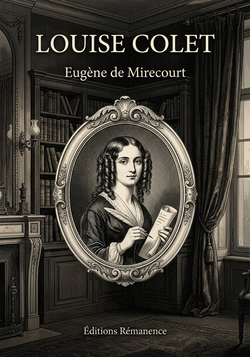 Livre Louise Colet par Eugène de Mirecourt - Couverture - Editions Remanence