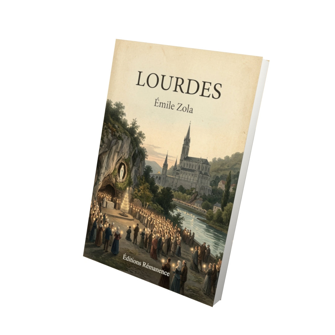 Livre Lourdes - émile Zola - Vue 3D - Editions Remanence