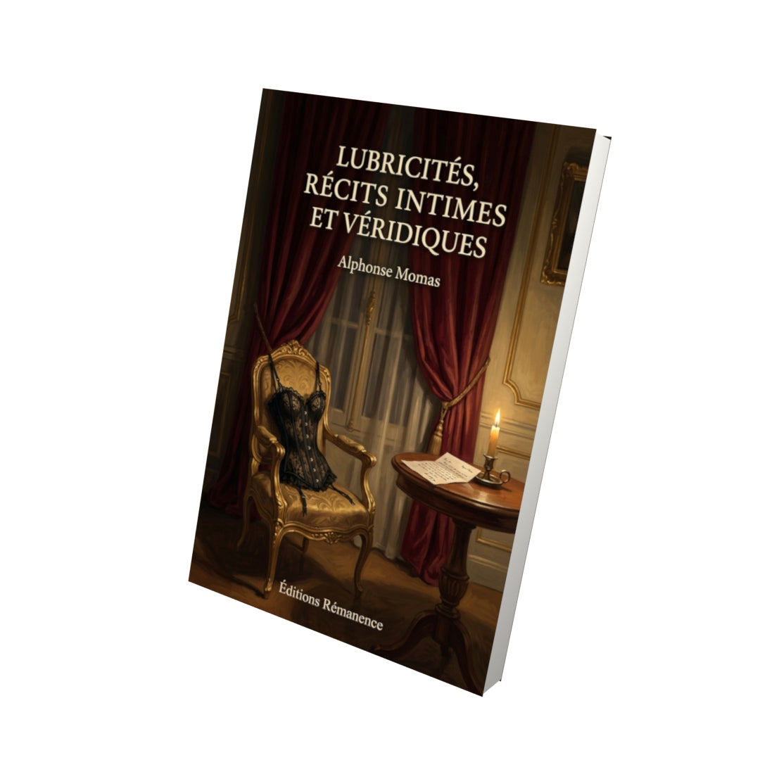 Livre Lubricités, récits intimes et véridiques par Alphonse Momas - Vue 3D - Editions Remanence