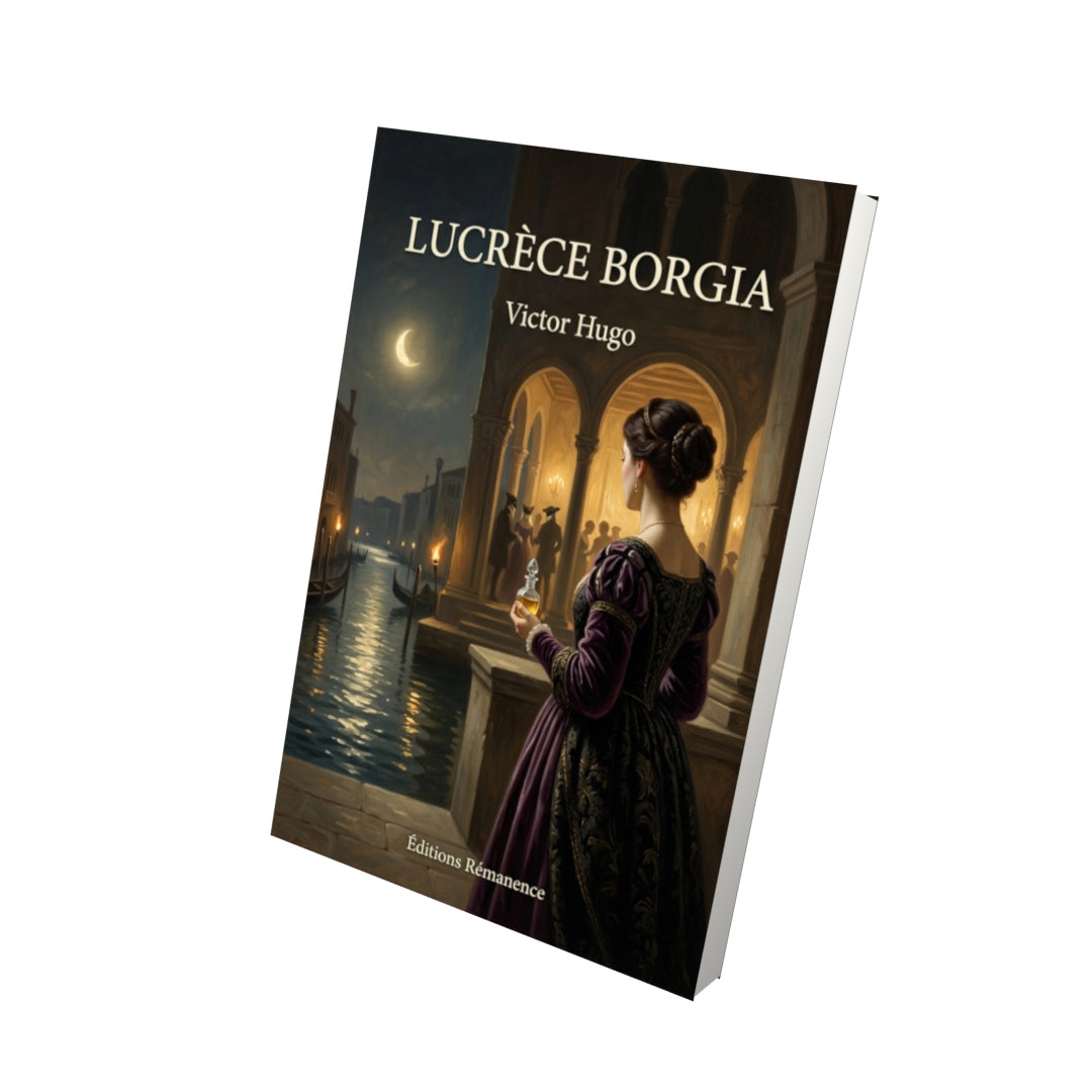 Livre Lucrèce Borgia par Victor Hugo - Vue 3D - Editions Remanence