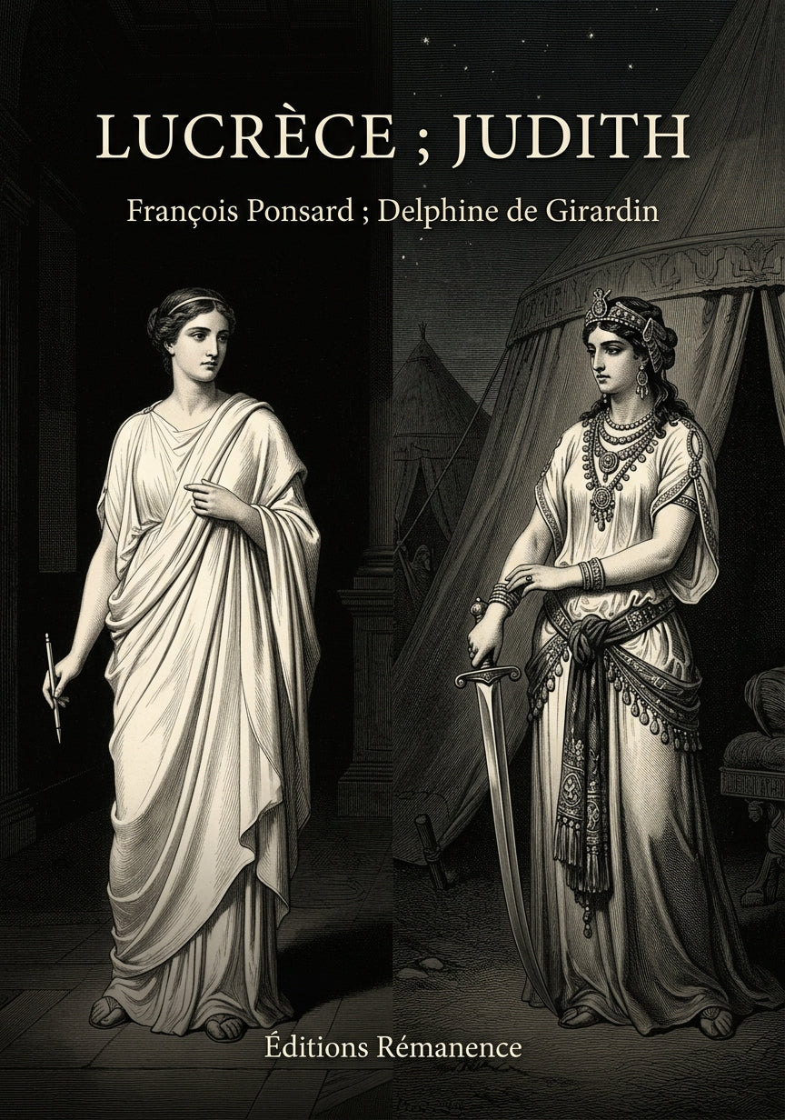 Livre Lucrèce ; Judith par François Ponsard ; Delphine de Girardin - Couverture - Editions Remanence